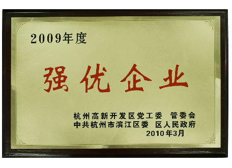 2009年度強(qiáng)力優(yōu)秀企業(yè)